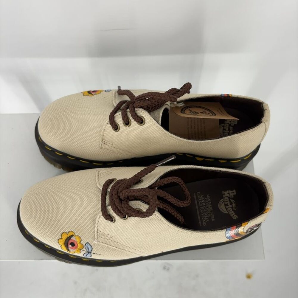 Dr. Martens Canvas Embroidered Platform Oxfords - Picture 3 of 7